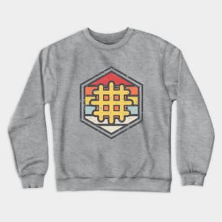 Retro Badge Waffle Light Crewneck Sweatshirt